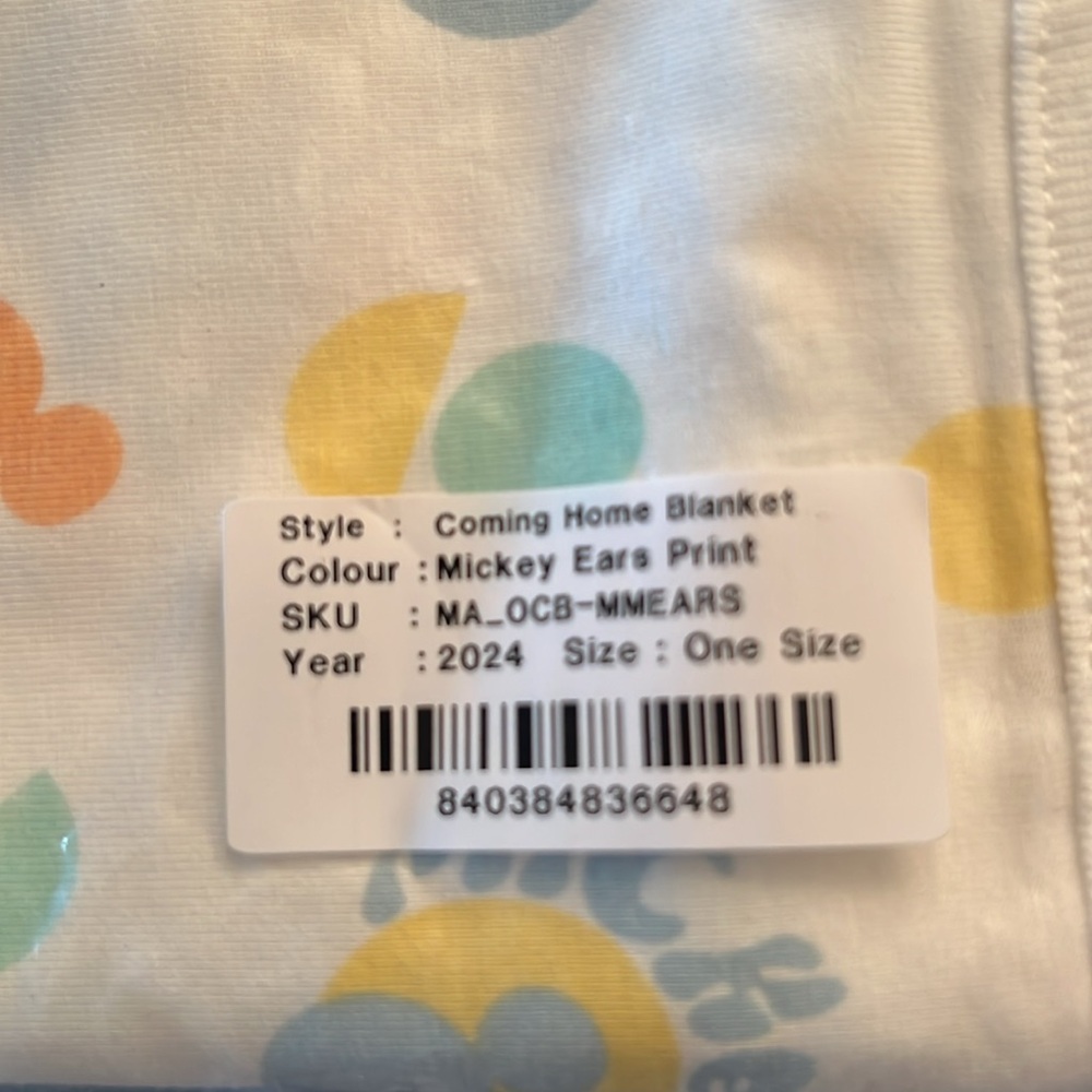 Monica + Andy Baby Blanket with Mickey Mouse Print NIB - Picture 3 of 3
